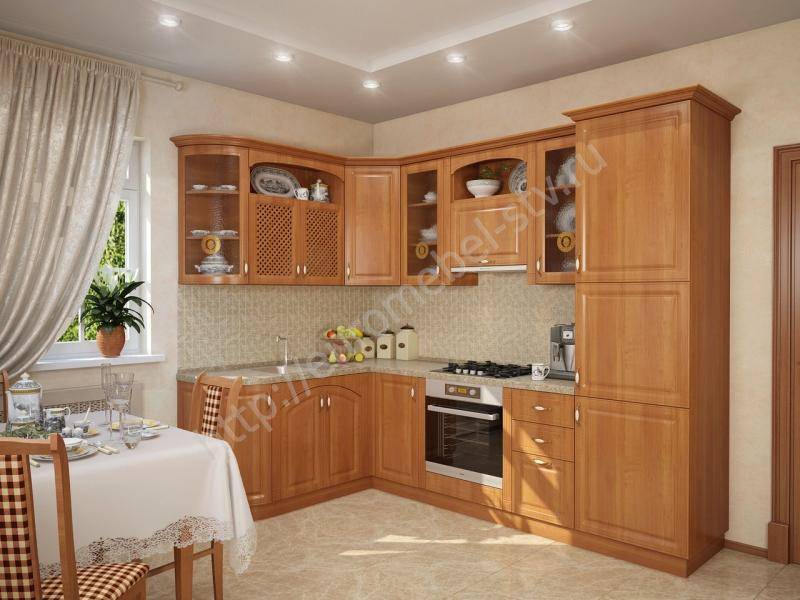 кухонный гарнитур угловой юлия - ольха в Хабаровске