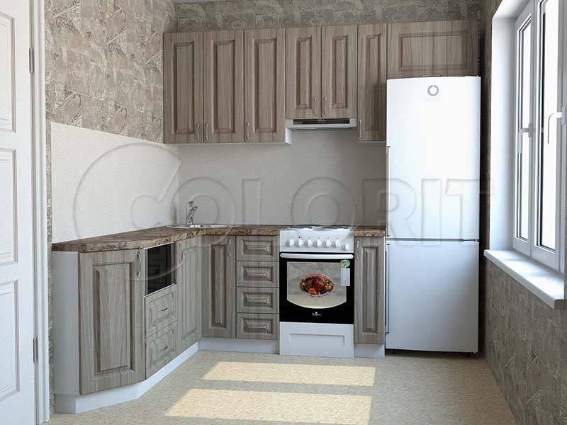 угловая маленькая кухня в Хабаровске