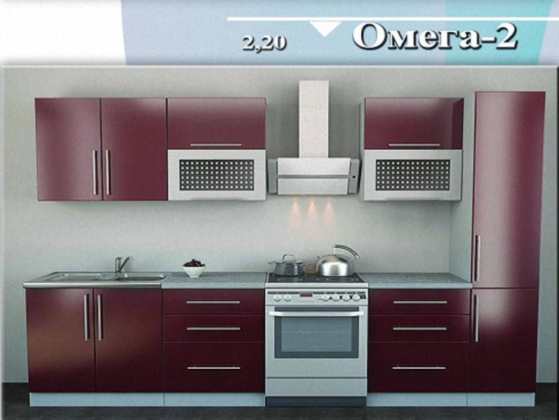 кухня прямая «омега 2» в Хабаровске