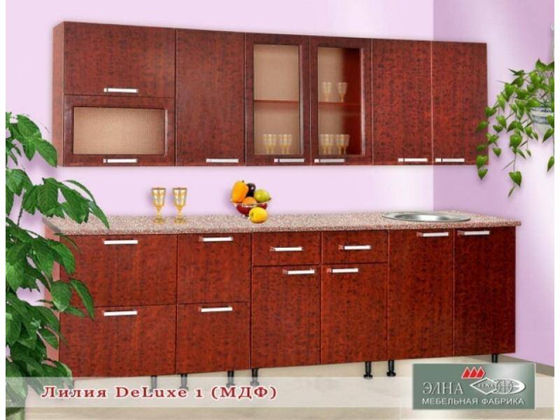 кухня прямая лилия deluxe 1 (мфд) в Хабаровске