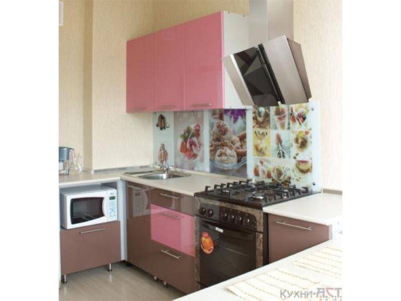 кухонный гарнитур угловой крем-брюле в Хабаровске