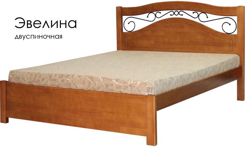 деревянная с ковкой кровать эвелина в Хабаровске