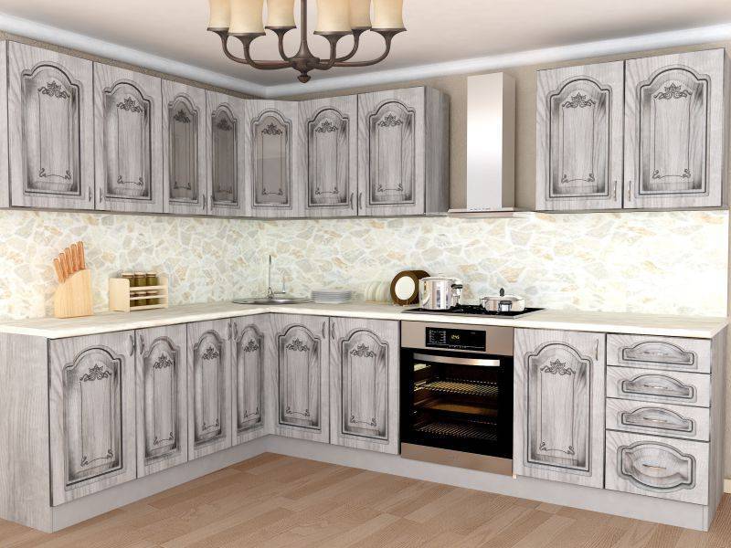 светлая угловая кухня в Хабаровске
