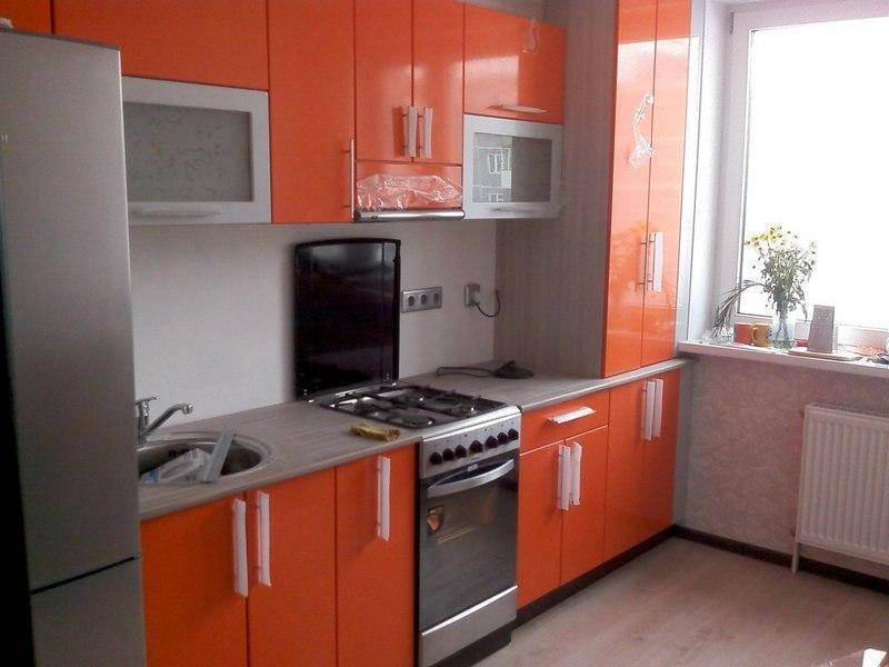 кухня оранжевая мдф в Хабаровске