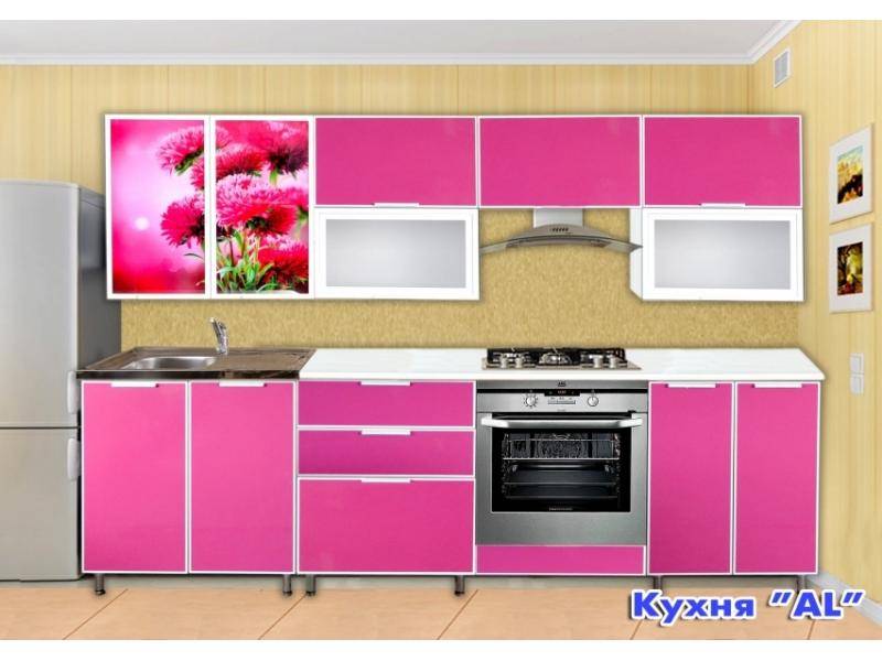 розовый кухонный гарнитур в Хабаровске