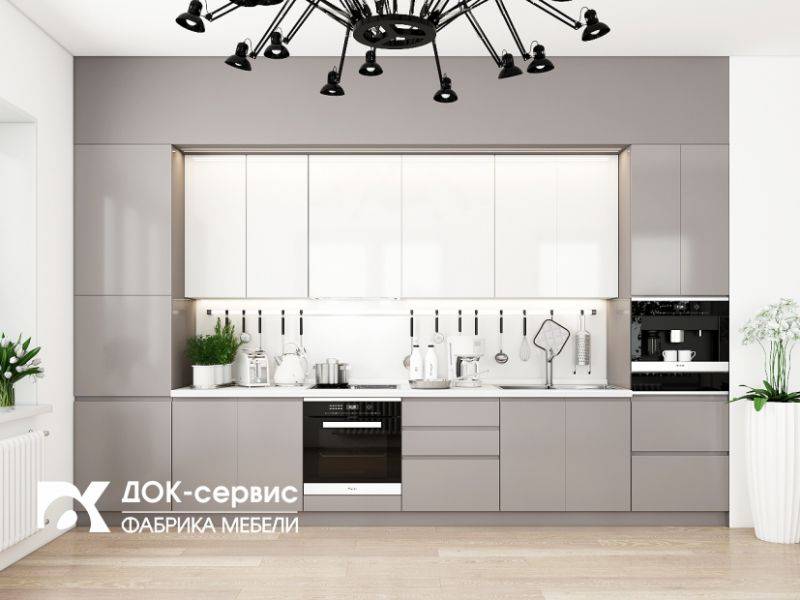 современная прямая кухня в Хабаровске
