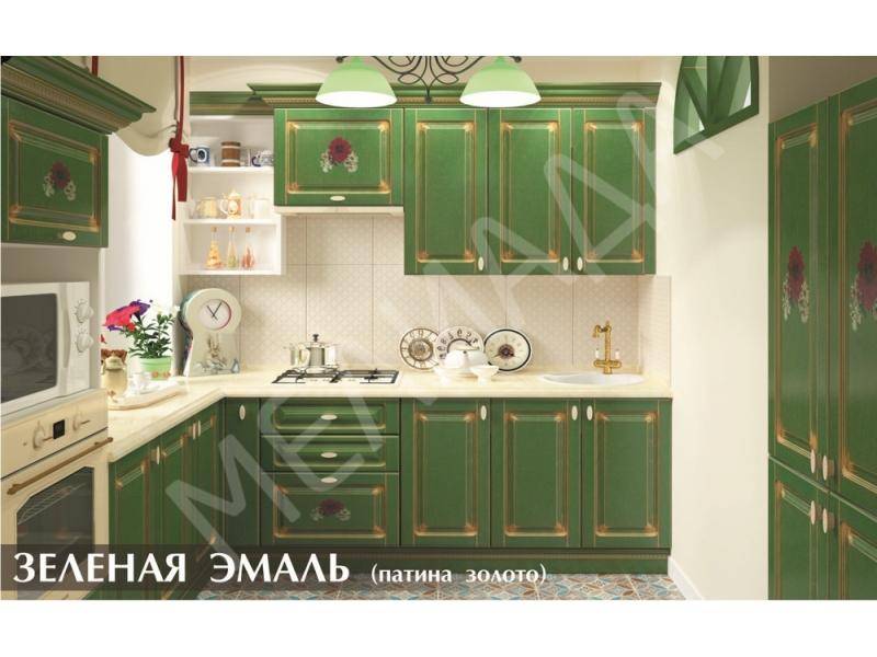 кухня зелёная эмаль в Хабаровске