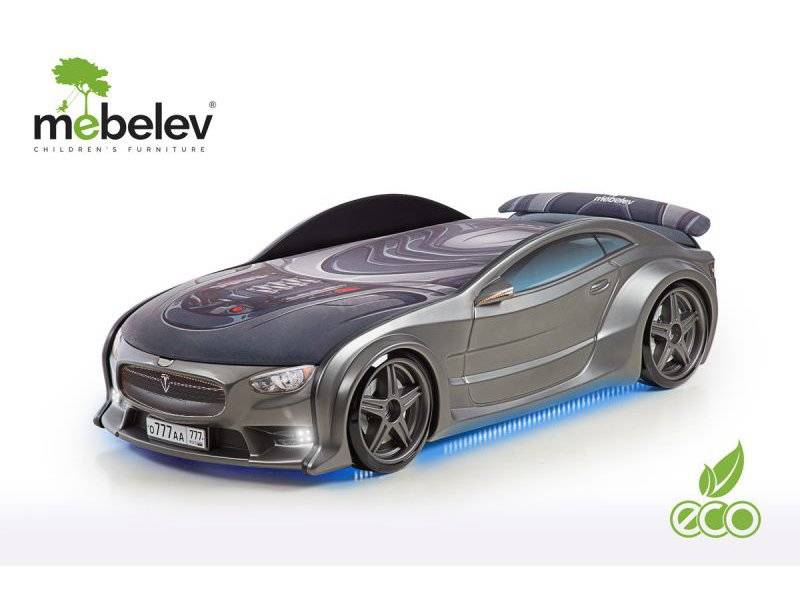 кровать-машина объемная (3d) neo "тесла" (графит) в Хабаровске