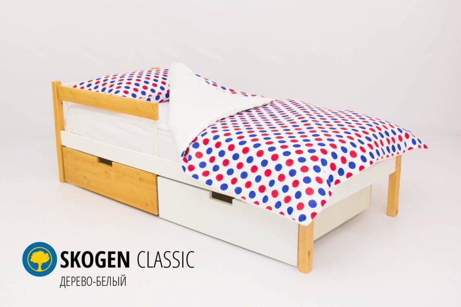 детская кровать skogen classic дерево-белый в Хабаровске