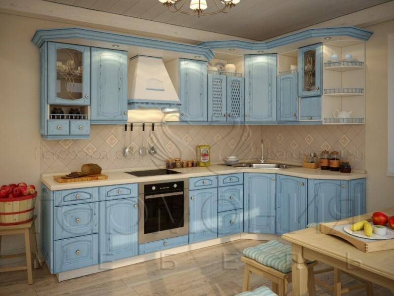 кухня лазурь массив в Хабаровске