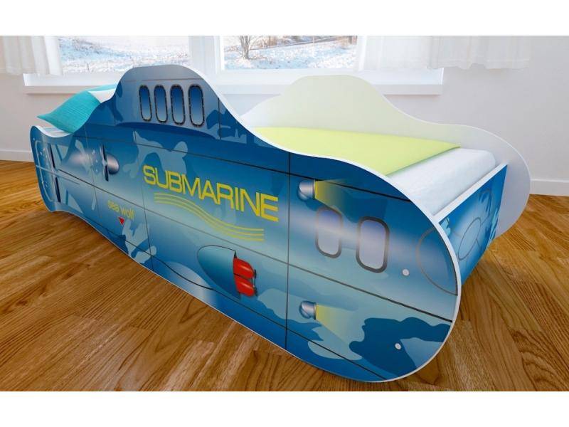 кровать детская с матовой фотопечатью подводная лодка в Хабаровске