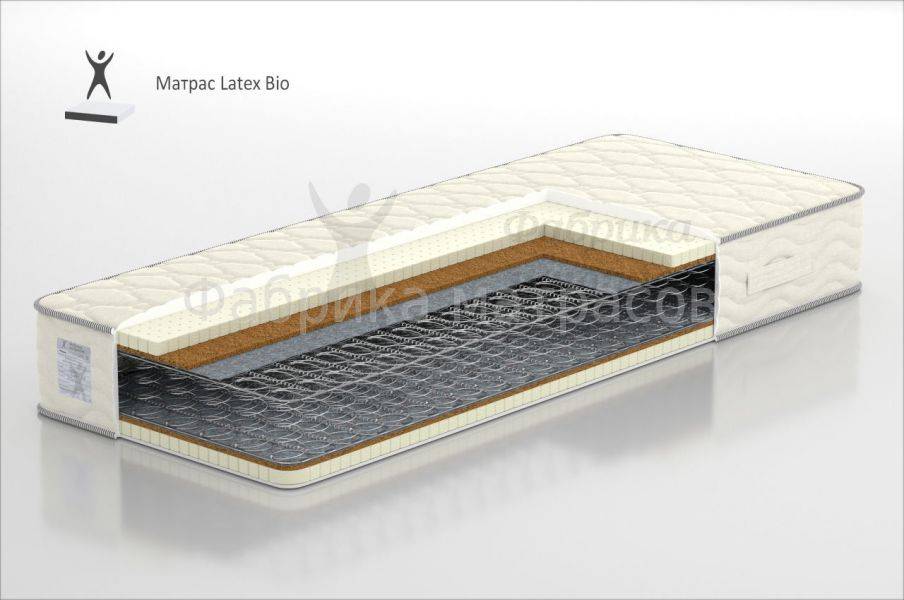 матрас на зависимом пружинном блоке latex bio в Хабаровске