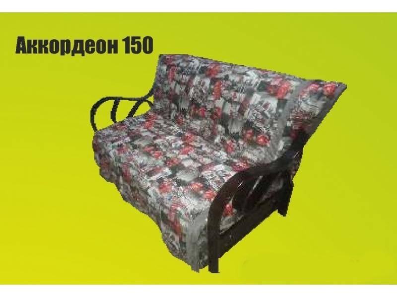 диван прямой с деревянными ручками аккордеон 150 в Хабаровске
