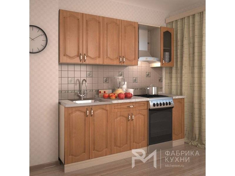 прямая кухня анегри золото арка в Хабаровске