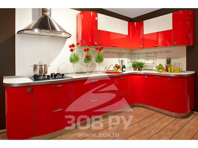 кухонный гарнитур постформинг красный в Хабаровске