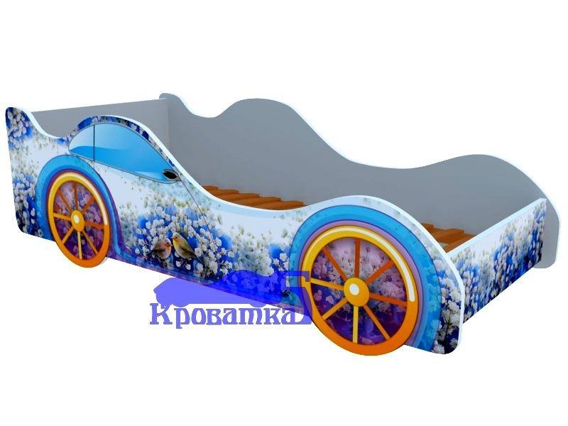 кровать-машина с фотопечатью зяблики в Хабаровске