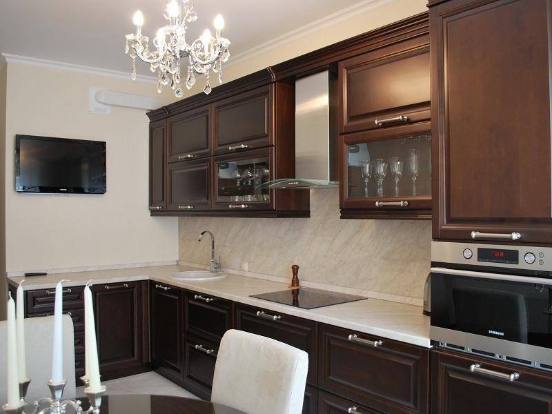 кухонный гарнитур береза цвет итальянский орех в Хабаровске