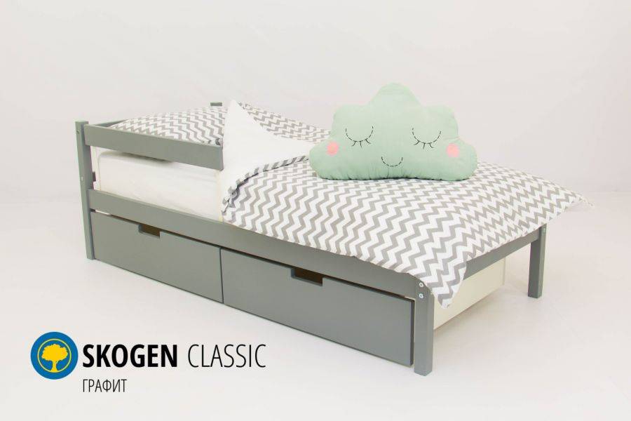 детская кровать skogen classic графит в Хабаровске