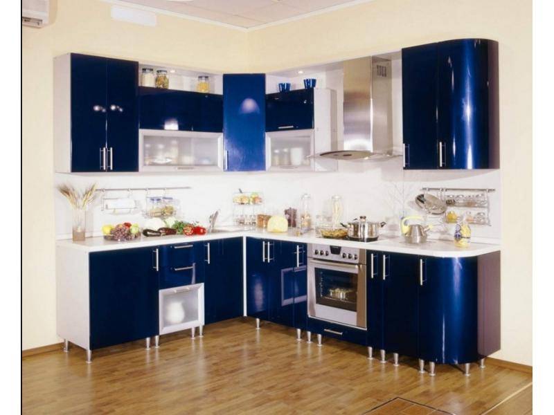 глянцевая угловая кухня в Хабаровске