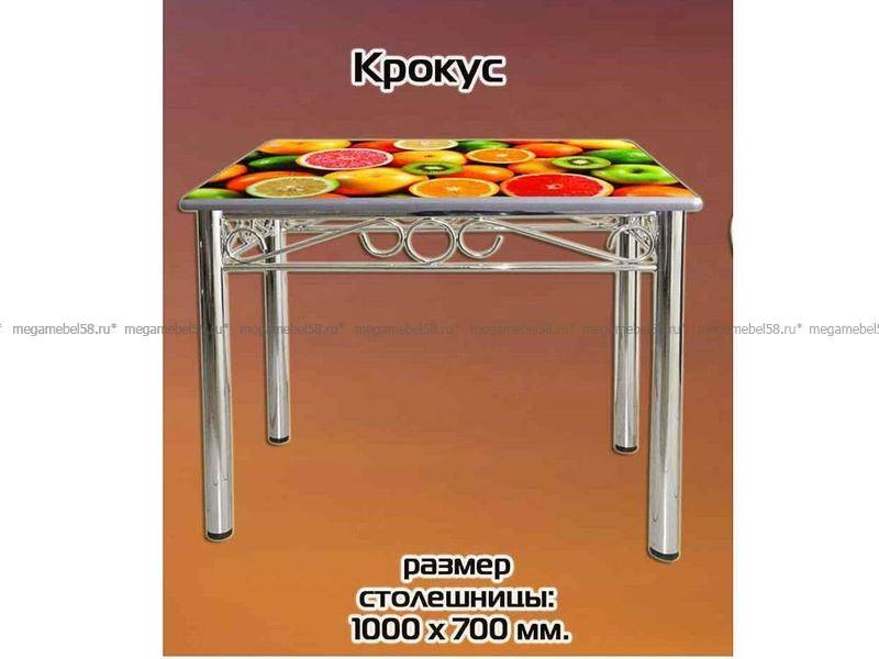 стол с фотопечатью крокус в Хабаровске