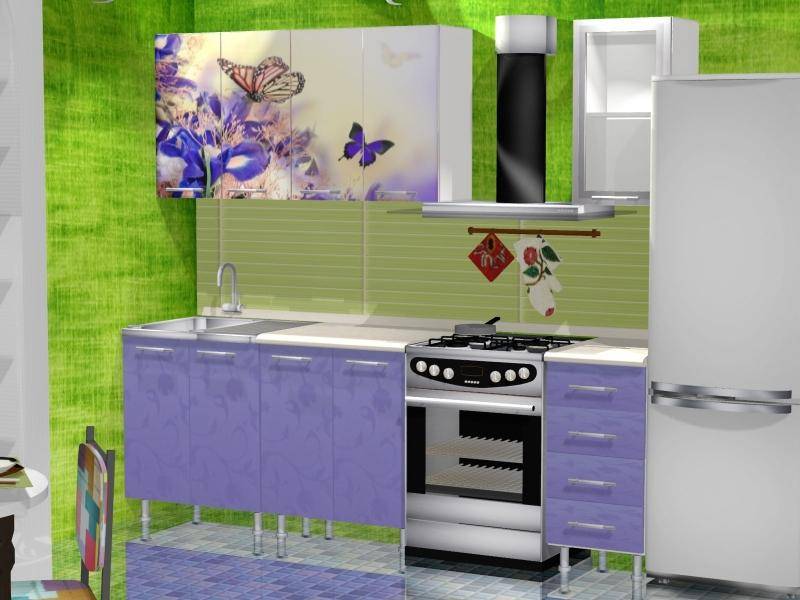 фиолетовая кухня бабочки в Хабаровске