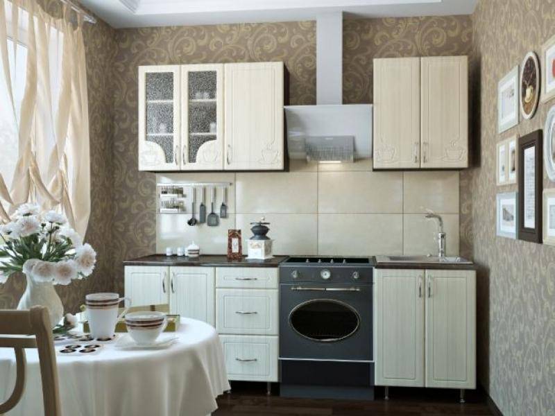 кухонный гарнитур прямой кофе в Хабаровске