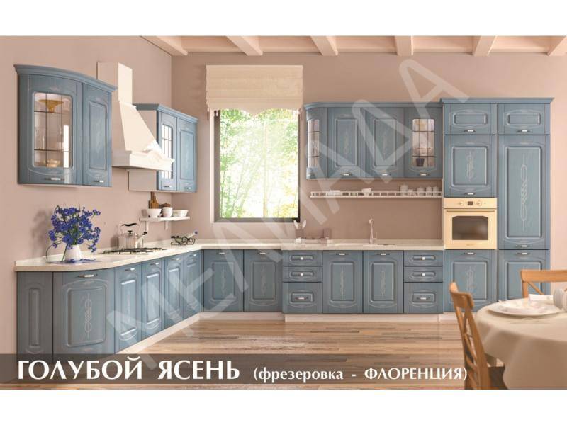 кухня голубой ясень в Хабаровске