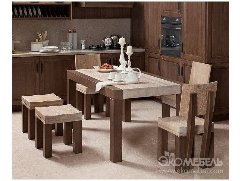обеденная группа каприз из массива дуба в Хабаровске