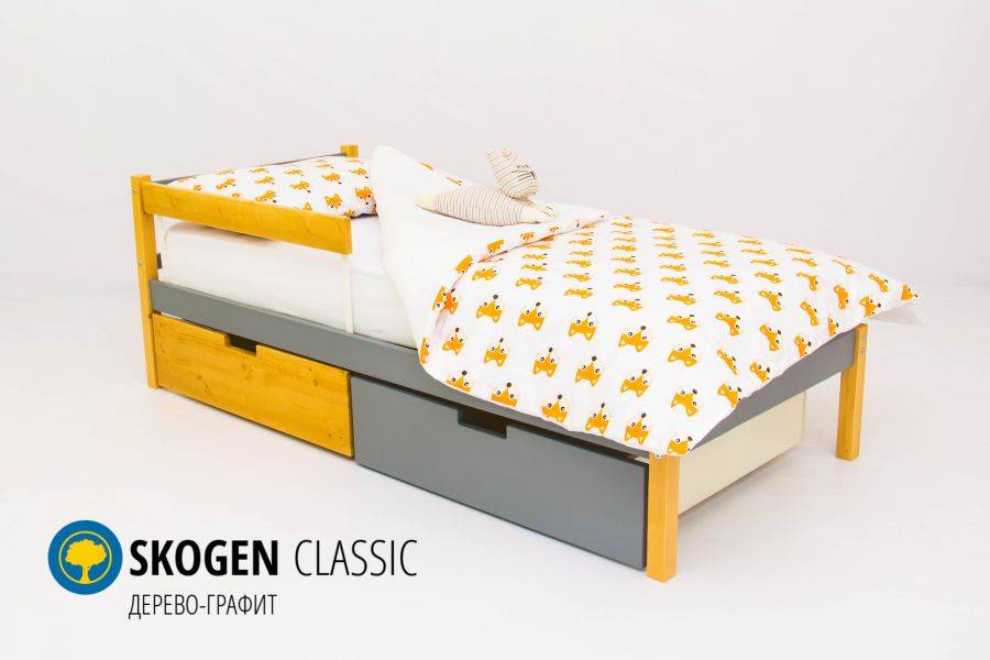 детская кровать skogen classic дерево-графит в Хабаровске