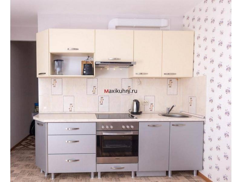 маленькая прямая кухня в Хабаровске