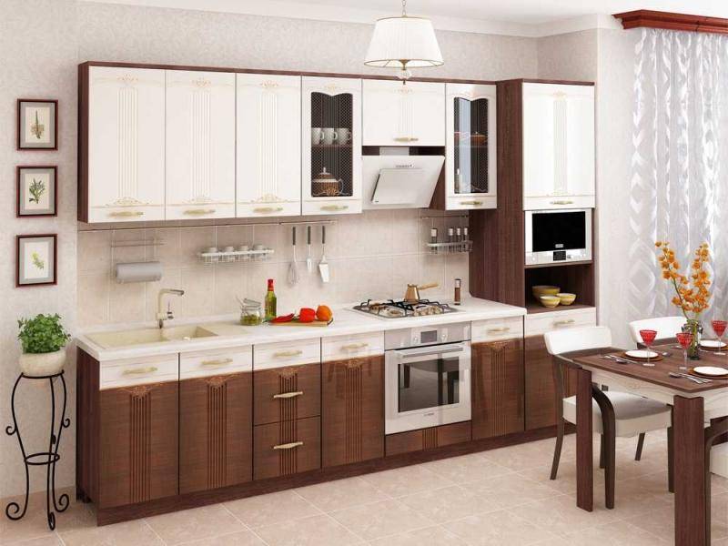 кухонный гарнитур прямой каролина 11 в Хабаровске