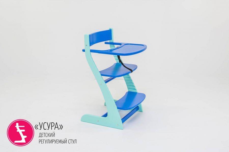 детский растущий регулируемый стул усура мятно-синий в Хабаровске