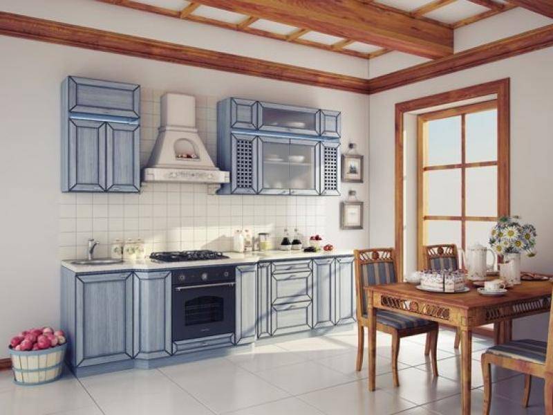кухня прямая аква в Хабаровске