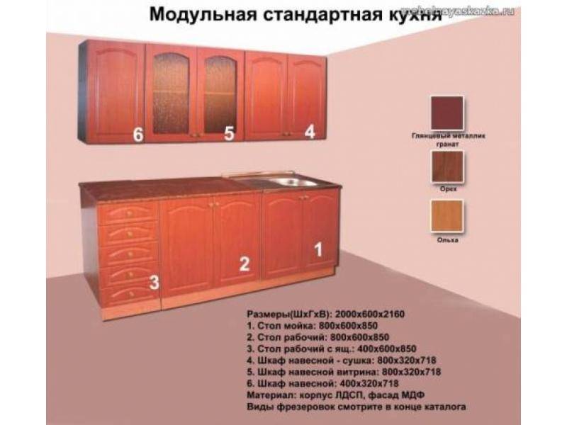 кухня прямая модульная стандарт в Хабаровске