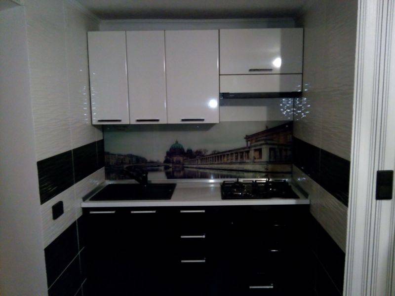 компактная прямая кухня в Хабаровске