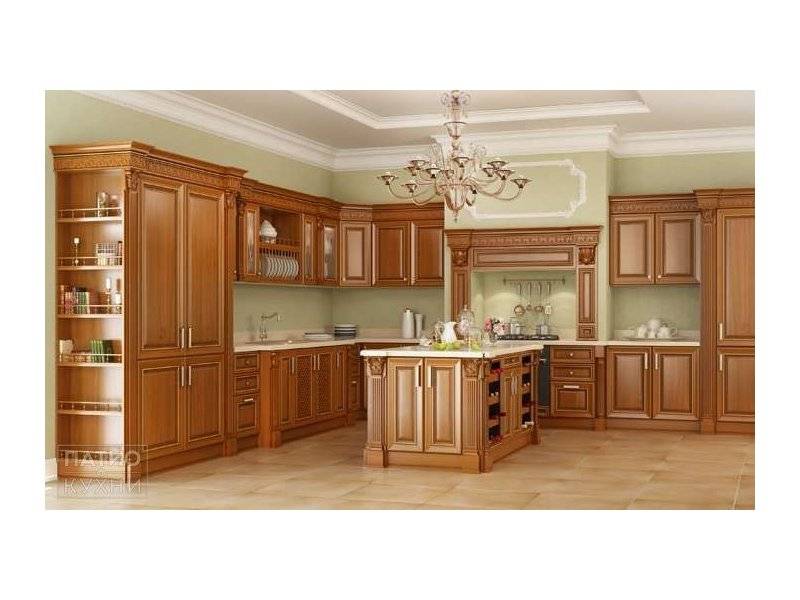 классическая кухня stradivary островная (светло-коричневая) арт. 147 в Хабаровске
