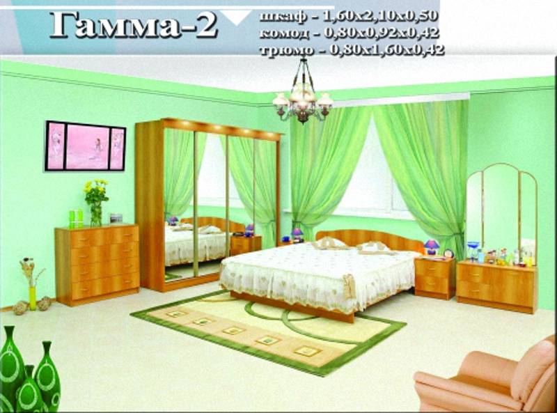 спальный гарнитур «гамма 2» в Хабаровске