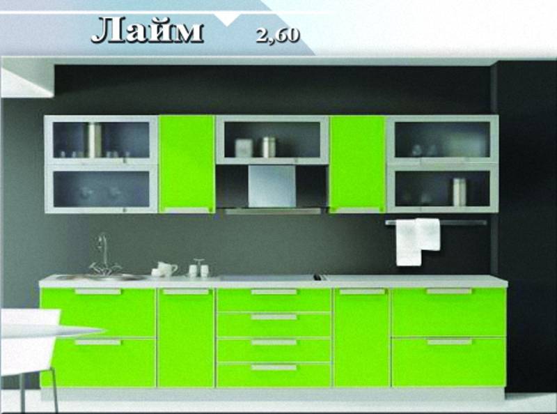 кухонный гарнитур «лайм» в Хабаровске