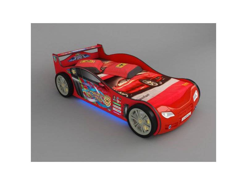 кровать машина rх800 night light red (190*90) в Хабаровске