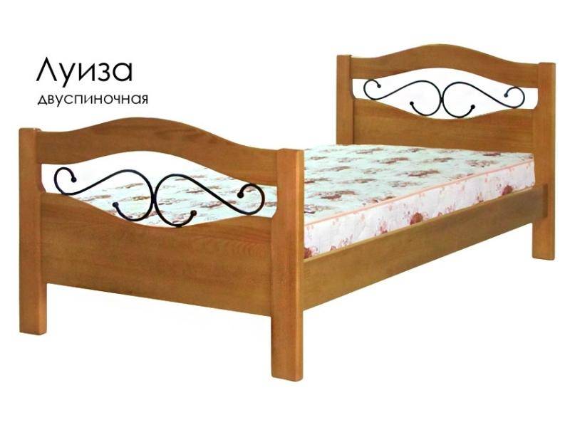 кровать луиза из массива сосны с элементами ковки в Хабаровске
