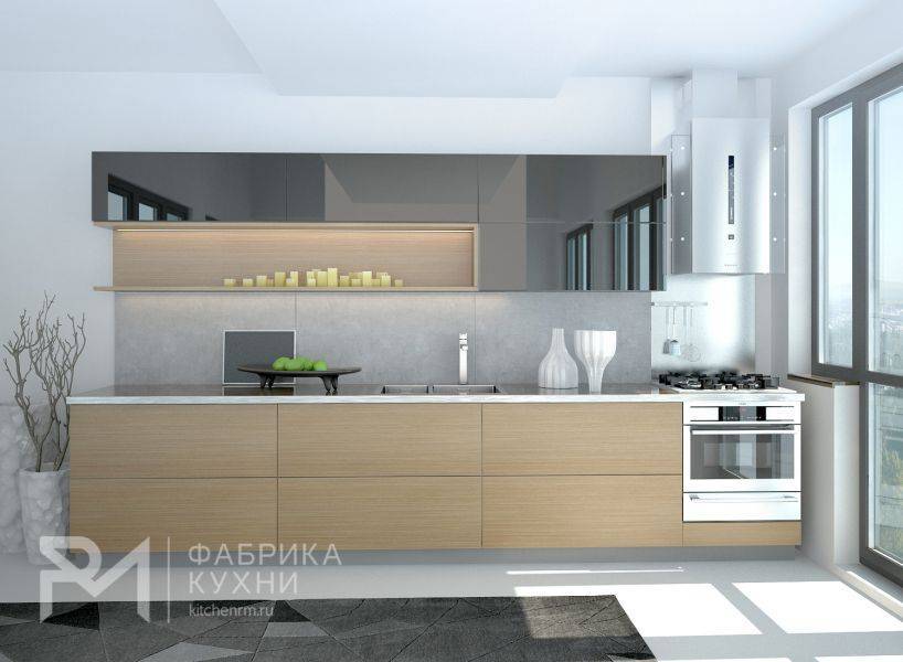 акриловая кухня графит в Хабаровске