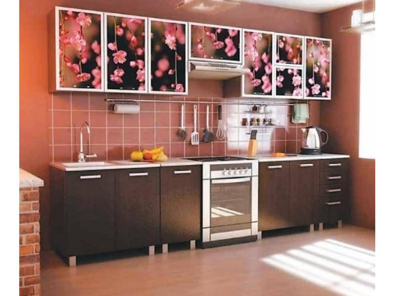 кухонный гарнитур прямой сакура в Хабаровске