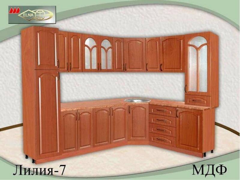 кухня угловая лилия 7 (мдф) в Хабаровске