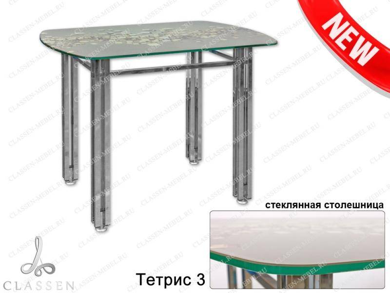 стеклянный обеденный стол тетрис 3 в Хабаровске