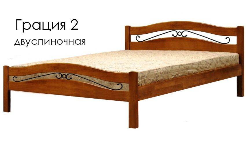 деревянная кровать грация 2 двуспиночная в Хабаровске