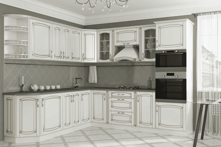 угловая классическая кухня ампир в Хабаровске