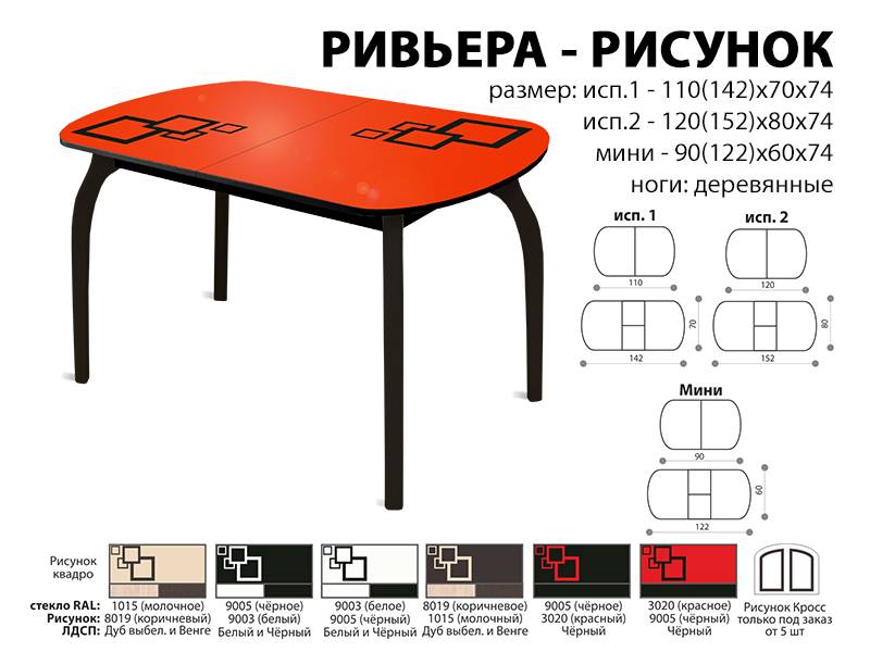 стол обеденный ривьера рисунок в Хабаровске