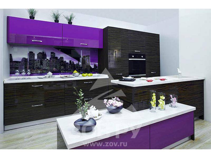 кухонный гарнитур шпон, крашенный мдф в Хабаровске