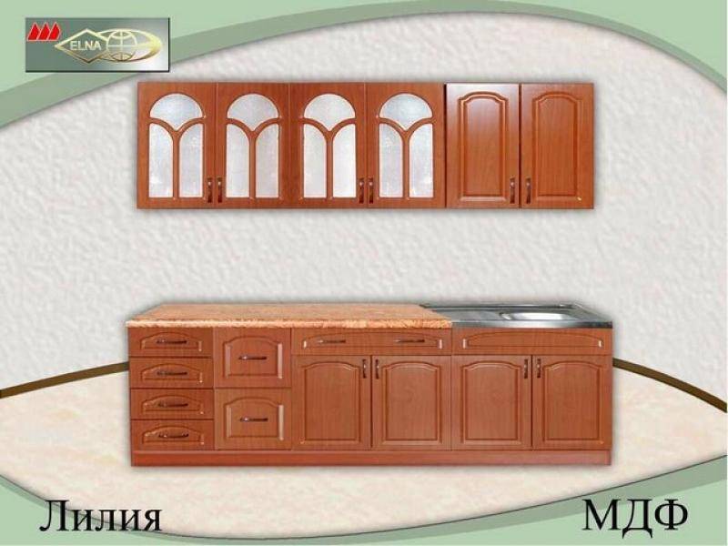 кухня прямая лилия (мдф) в Хабаровске