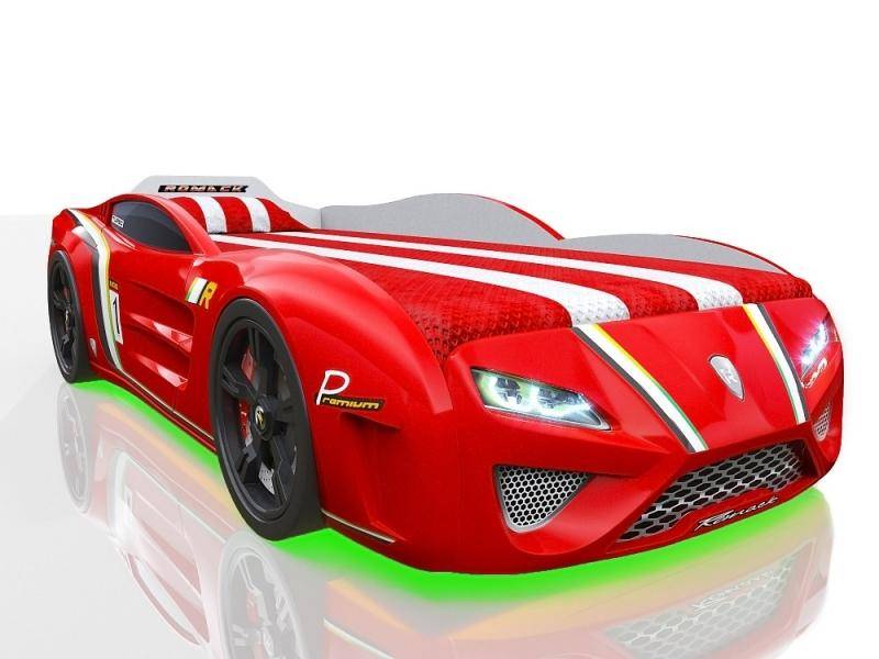 кровать-машина sportline красная в Хабаровске